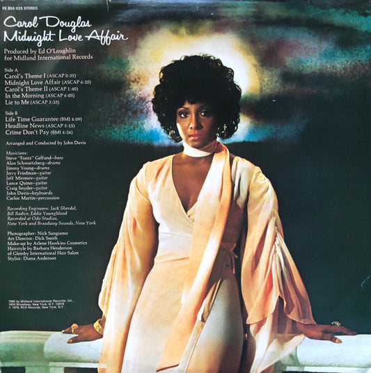Carol Douglas : Midnight Love Affair (LP, Album, P/Mixed)