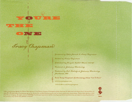 Tracy Chapman : You're The One (CD, Single, Promo)