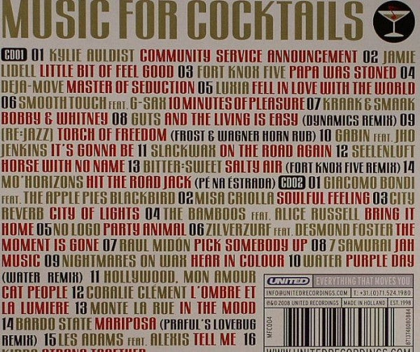 Various : Music For Cocktails - 10th Anniversary (2xCD, Comp)
