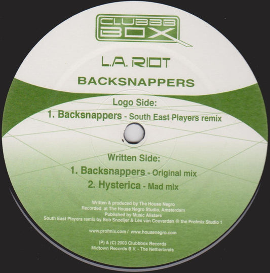 L.A. Riot : Backsnappers (12")