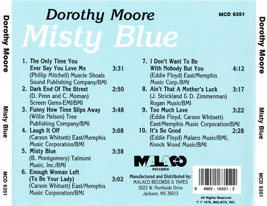 Dorothy Moore : Misty Blue (CD, Album, RE)