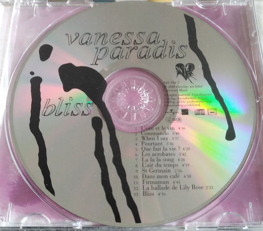 Vanessa Paradis : Bliss (CD, Album, RE, SNA)