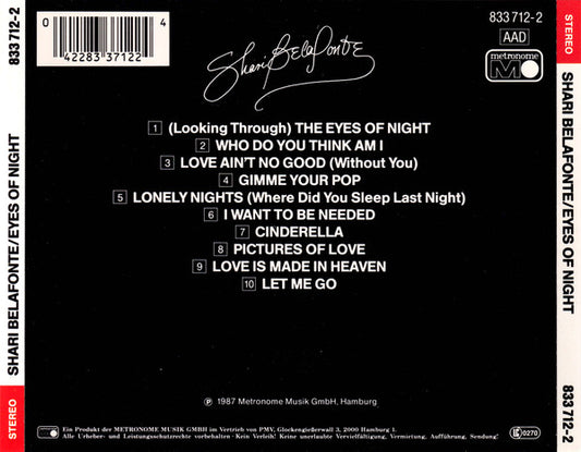 Shari Belafonte : Eyes Of Night (CD, Album)