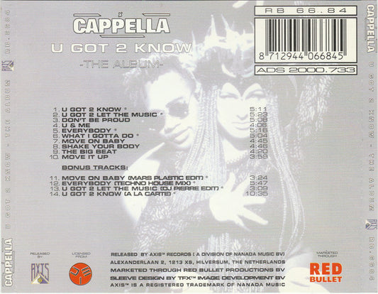 Cappella : U Got 2 Know - The Album (CD, Album)