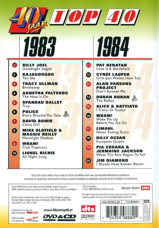 Various : 40 Jaar Top 40 - 1983-1984 (CD, Comp + DVD-V, Comp, PAL)