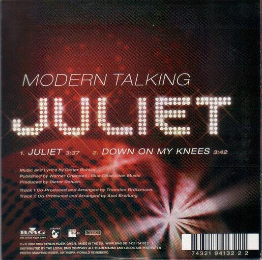 Modern Talking : Juliet (CD, Single, Car)