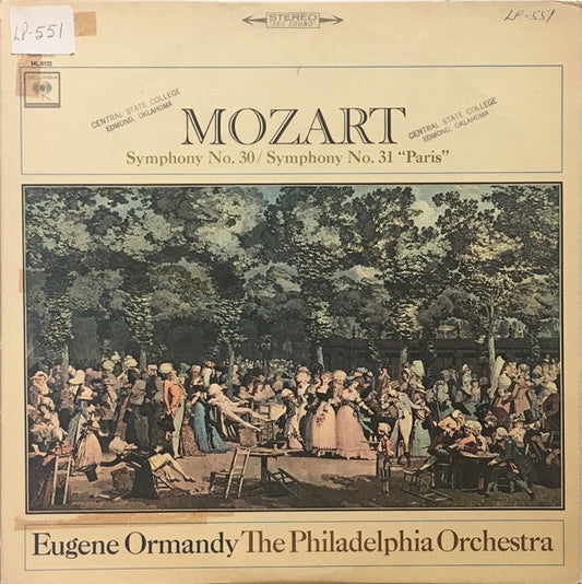 Wolfgang Amadeus Mozart - Eugene Ormandy, The Philadelphia Orchestra : Symphony No. 30 / Symphony No. 31 "Paris" (LP, Album)