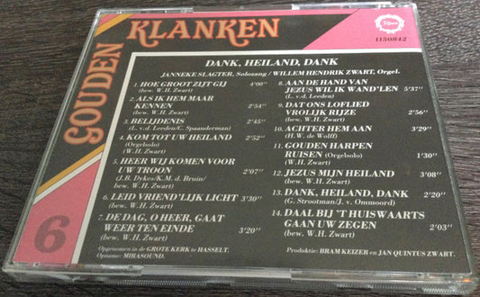 Janneke Slagter, Willem Hendrik Zwart : Dank, Heiland, Dank (CD, Album)