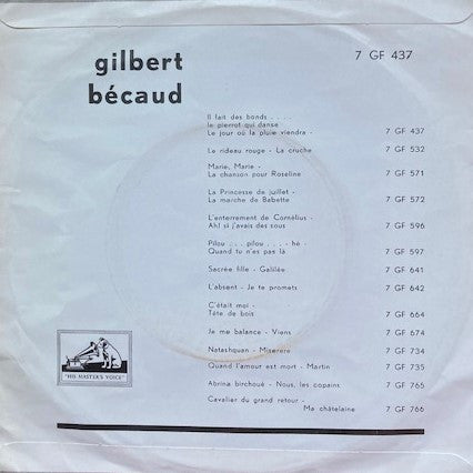 Gilbert Bécaud : Il Fait Des Bonds ... Le Pierrot Qui Danse (7", Single)