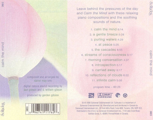 Daniel May, Dan Gibson : Calm The Mind (CD, Album, 24-)