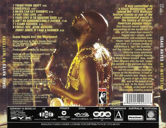 Isaac Hayes : At Wattstax (CD, Album)