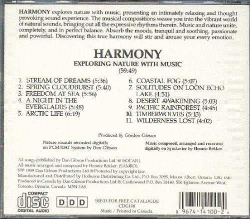 Dan Gibson / Hennie Bekker : Harmony . Exploring Nature With Music (CD, Album, RE)