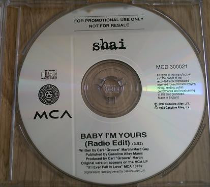 Shai (3) : Baby I'm Yours (CD, Single, Promo)