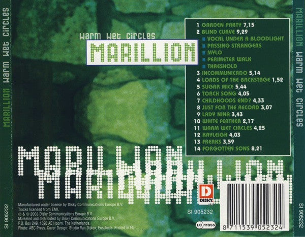 Marillion : Warm Wet Circles (CD, Comp)