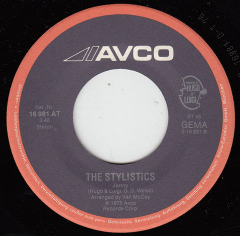 The Stylistics : Can't Help Falling In Love (7", Single)