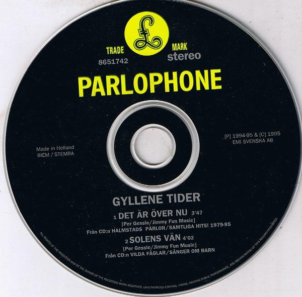 Gyllene Tider : Det Är Över Nu (CD, Single)