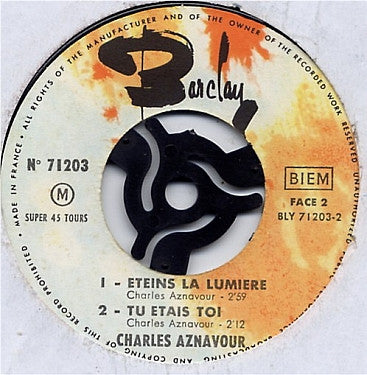 Charles Aznavour : Yerushalaïm (7", EP)