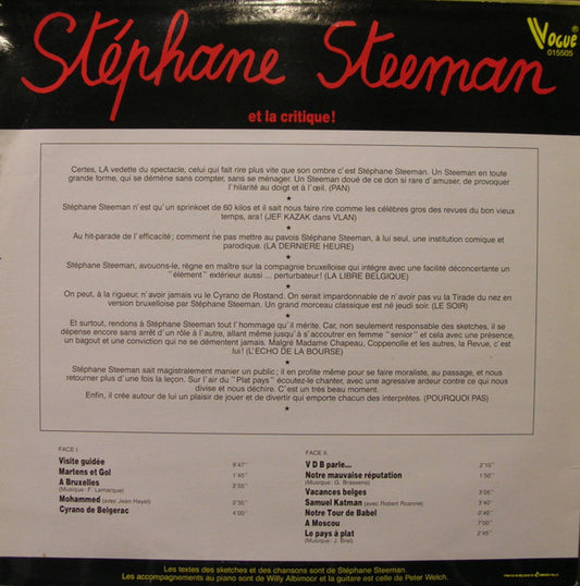 Stéphane Steeman : La Belgique Trépassée En Revue (LP)