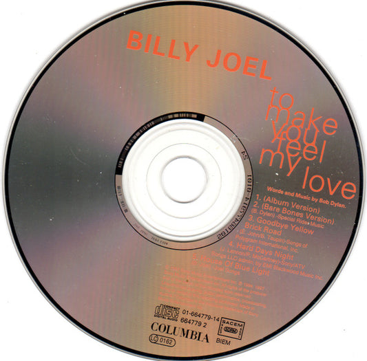 Billy Joel : To Make You Feel My Love (CD, Maxi)