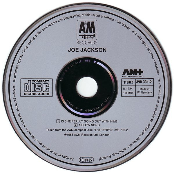 Joe Jackson : Is She Really Going Out With Him? (A Cappella Version) (CD, Single)