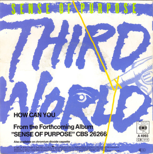 Third World : Sense Of Purpose (7", Single)