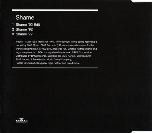 Evelyn Champagne King* : Shame (CD, Single)