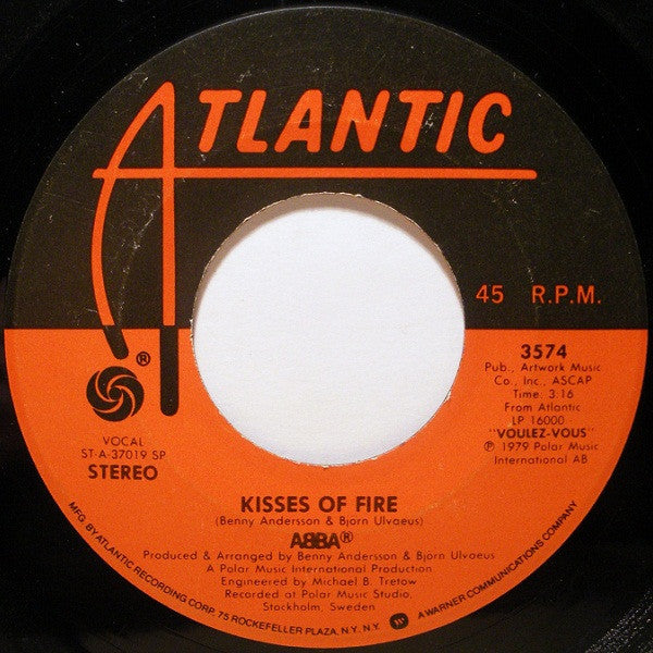 ABBA : Does Your Mother Know / Kisses Of Fire (7", Single, Spe)