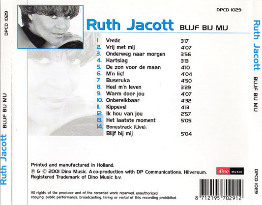 Ruth Jacott : Blijf Bij Mij (CD, Comp)