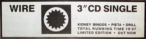 Wire : Kidney Bingos (CD, Mini, Single, Ltd)