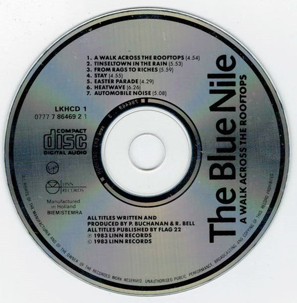 The Blue Nile : A Walk Across The Rooftops (CD, Album, RE)