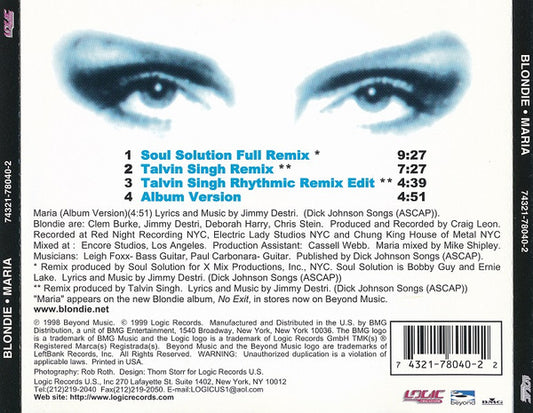 Blondie : Maria (The Remixes) (CD, Maxi)