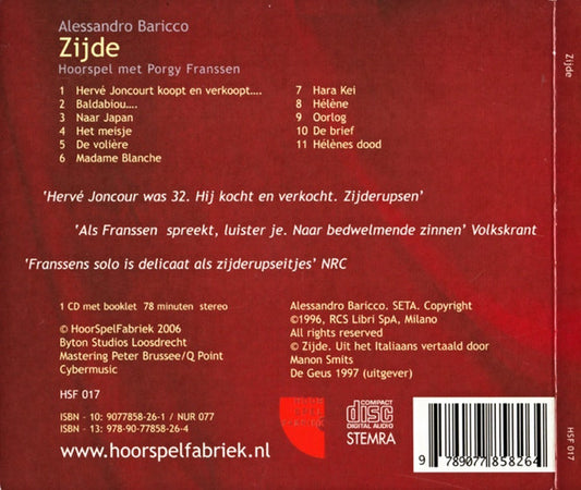 Alessandro Baricco : Zijde (CD)