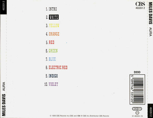 Miles Davis : Aura (CD, Album, RE)