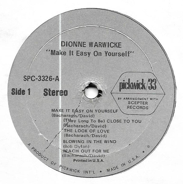 Dionne Warwick : Alfie / Make It Easy On Yourself (2xLP, Comp, Gat)
