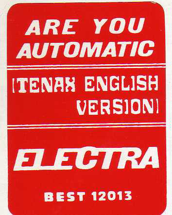 Electra (2) : Are You Automatic (12")