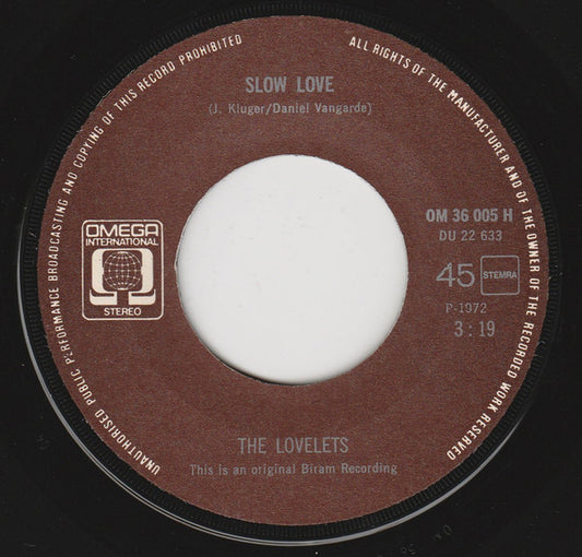 The Lovelets : Slow Love (7")