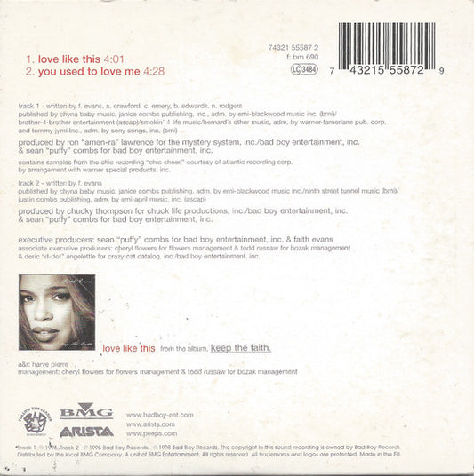 Faith Evans : Love Like This (CD, Single)