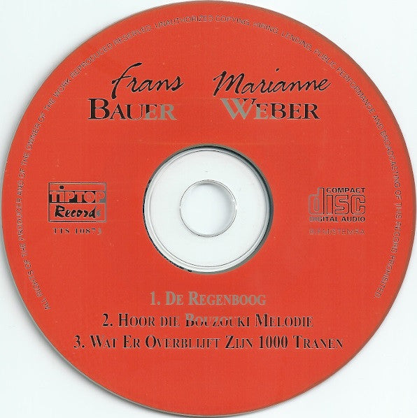 Frans Bauer & Marianne Weber : De Regenboog (CD, Maxi)