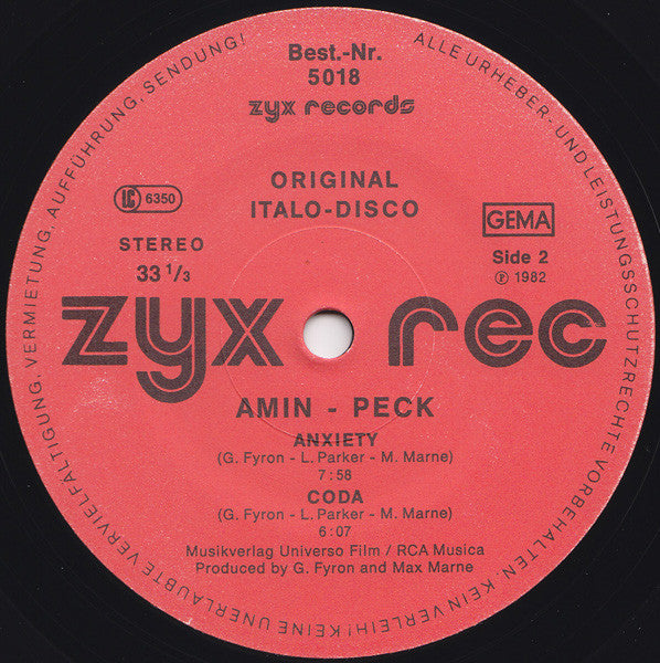 Amin-Peck : Girl On Me (12")
