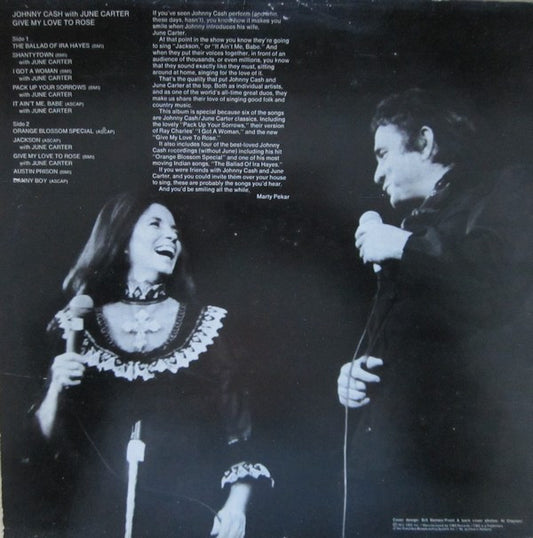Johnny Cash With June Carter : Give My Love To Rose (LP, Comp)
