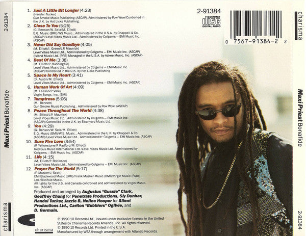 Maxi Priest : Bonafide (CD, Album)