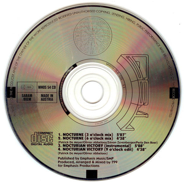T99 : Nocturne (CD, Single)