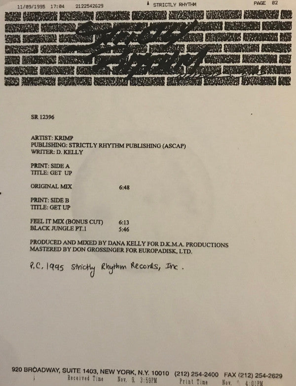 Krimp : Get Up (12", TP)