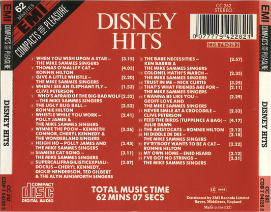 Various : Disney Hits (CD, Comp, RM)