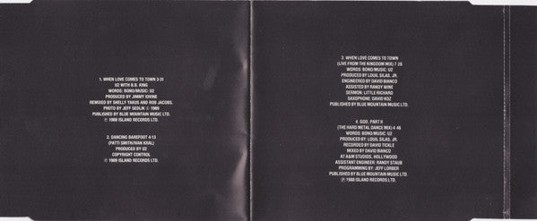 U2 With B.B. King : When Love Comes To Town (CD, Single)