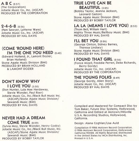 The Jackson 5 : Diana Ross Presents The Jackson 5 / ABC (CD, Comp, RM)
