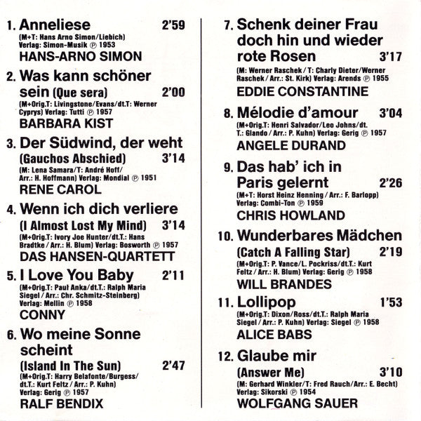 Various : Schlager Rückblick - 50er Jahre - Folge 1 (CD, Comp)