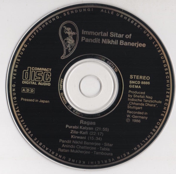 Pandit Nikhil Banerjee* : Immortal Sitar Of Pandit Nikhil Banerjee (CD, Comp)