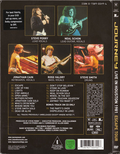 Journey : Live In Houston 1981 Escape Tour (CD, Album + DVD, Multichannel, PAL, Dol + DVD)