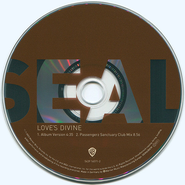 Seal : Love's Divine (CD, Single)